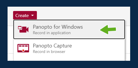 Panopto Windows link