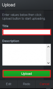 image showing where to enter title and upload