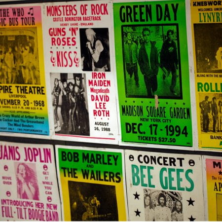 Image showing various music posters