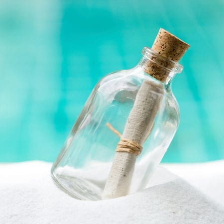 Image showing a message in a bottle