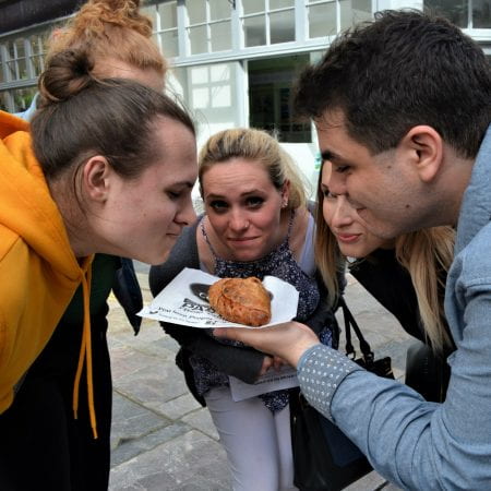 Image showing students with a pasty