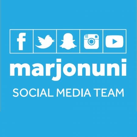 Imge shows the Marjon social media team logo