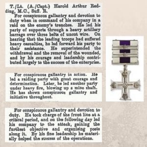harold redding military cross