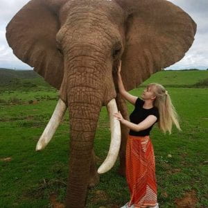 rebecca meets an elephant