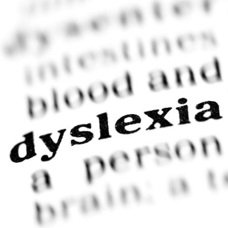 the word dyslexia in print