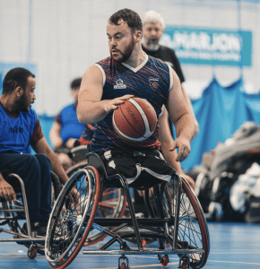 Marjon wheelchair basketball player